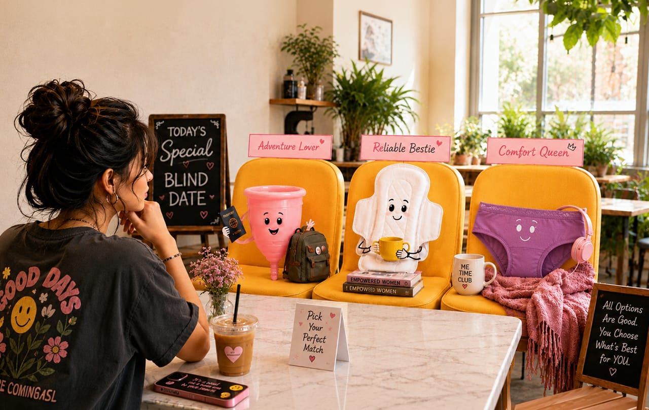 Menstrual Cup vs Sanitary Pad vs Period Underwear