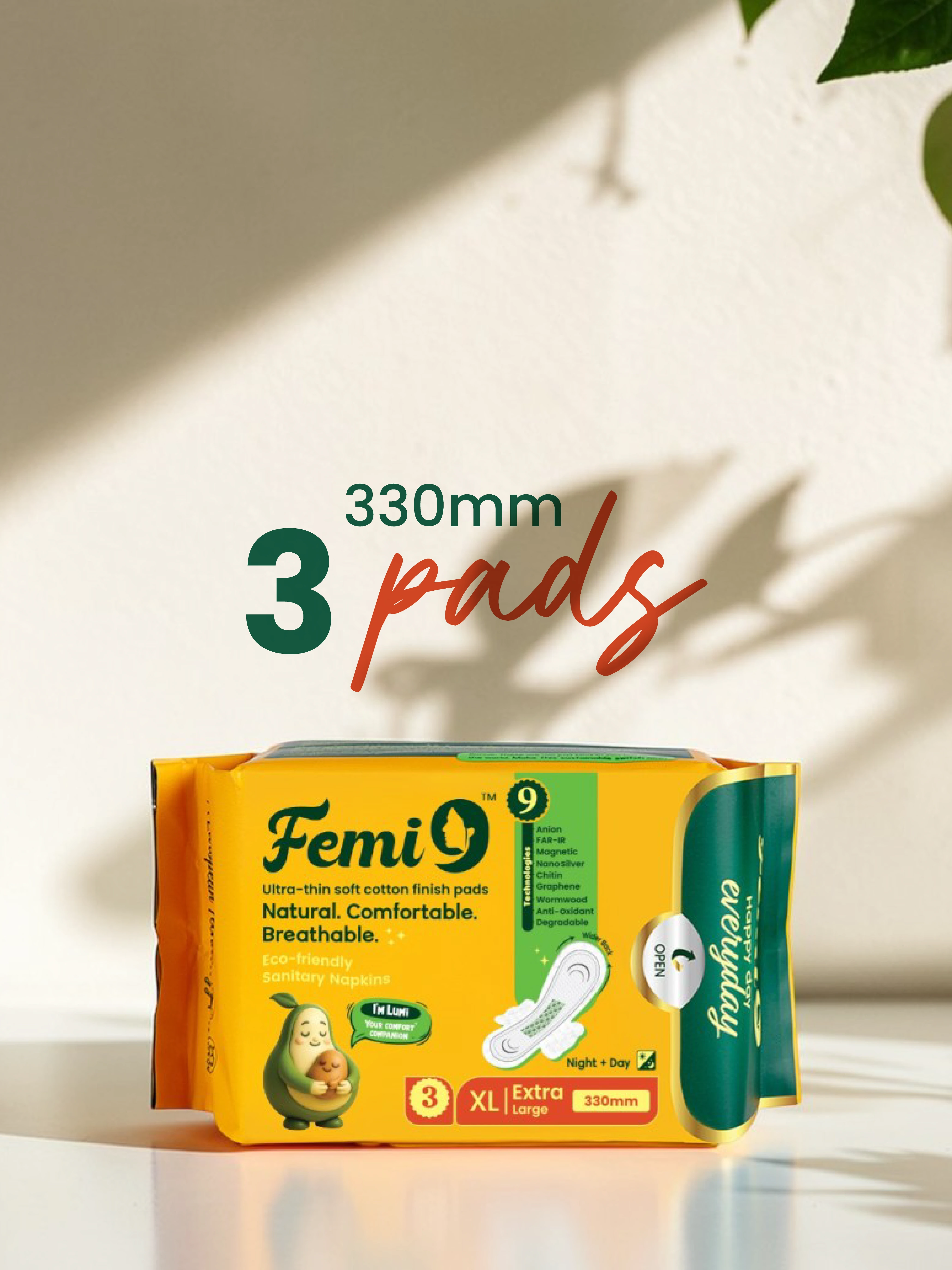 Femi9-330mm Extra-Large 3 Pads