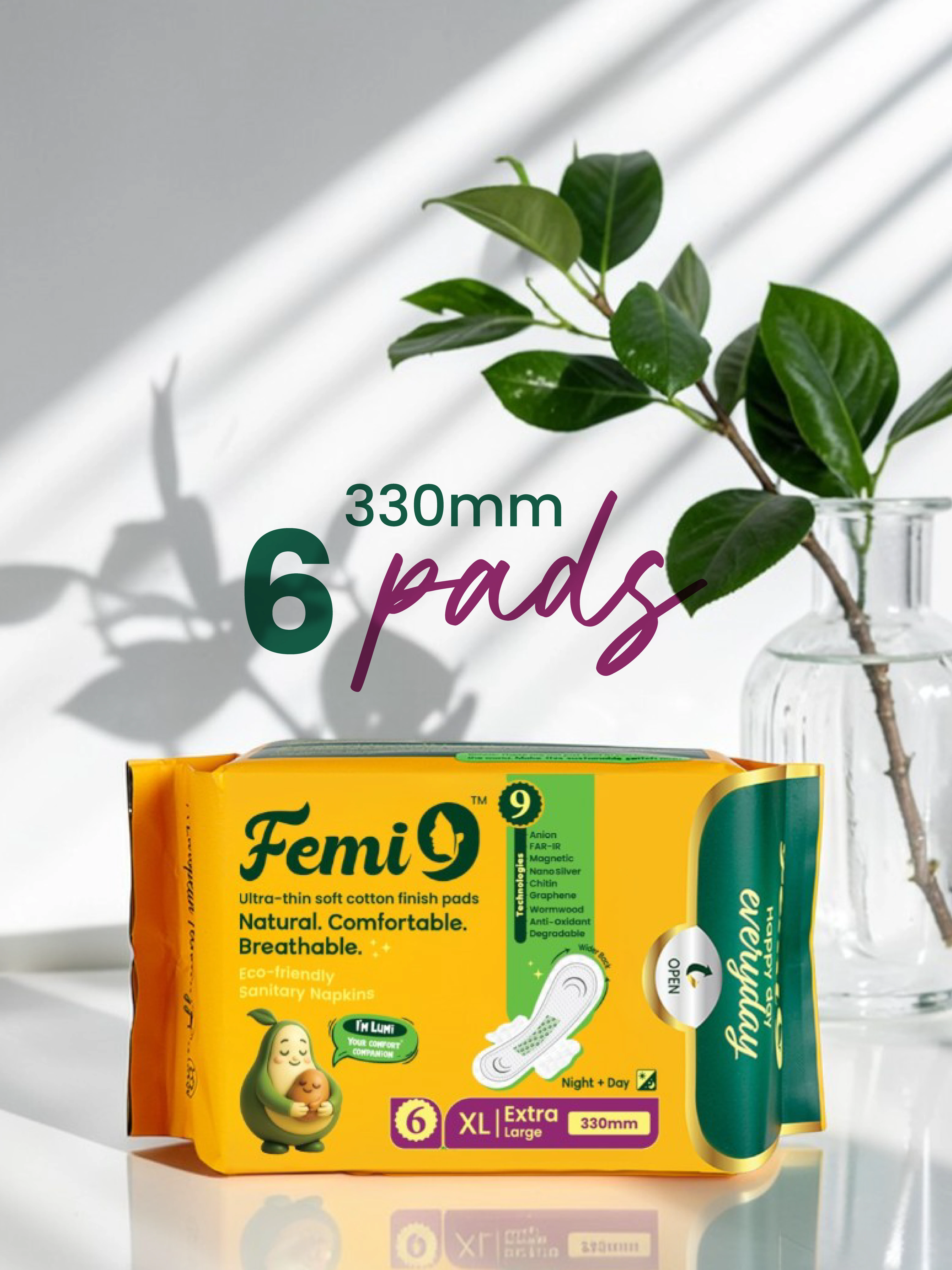 Femi9-330mm Extra-Large 6 Pads